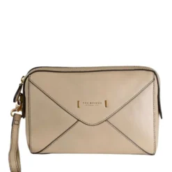 Pochette Donna THE BRIDGE linea Frida in Pelle color Burro