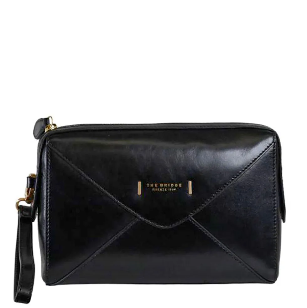 Pochette Donna THE BRIDGE linea Frida in Pelle Nera