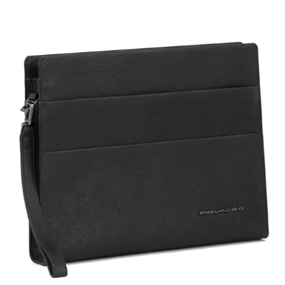 Pochette PIQUADRO porta iPad® Linea Paavo in Pelle Nera - AC5974S122