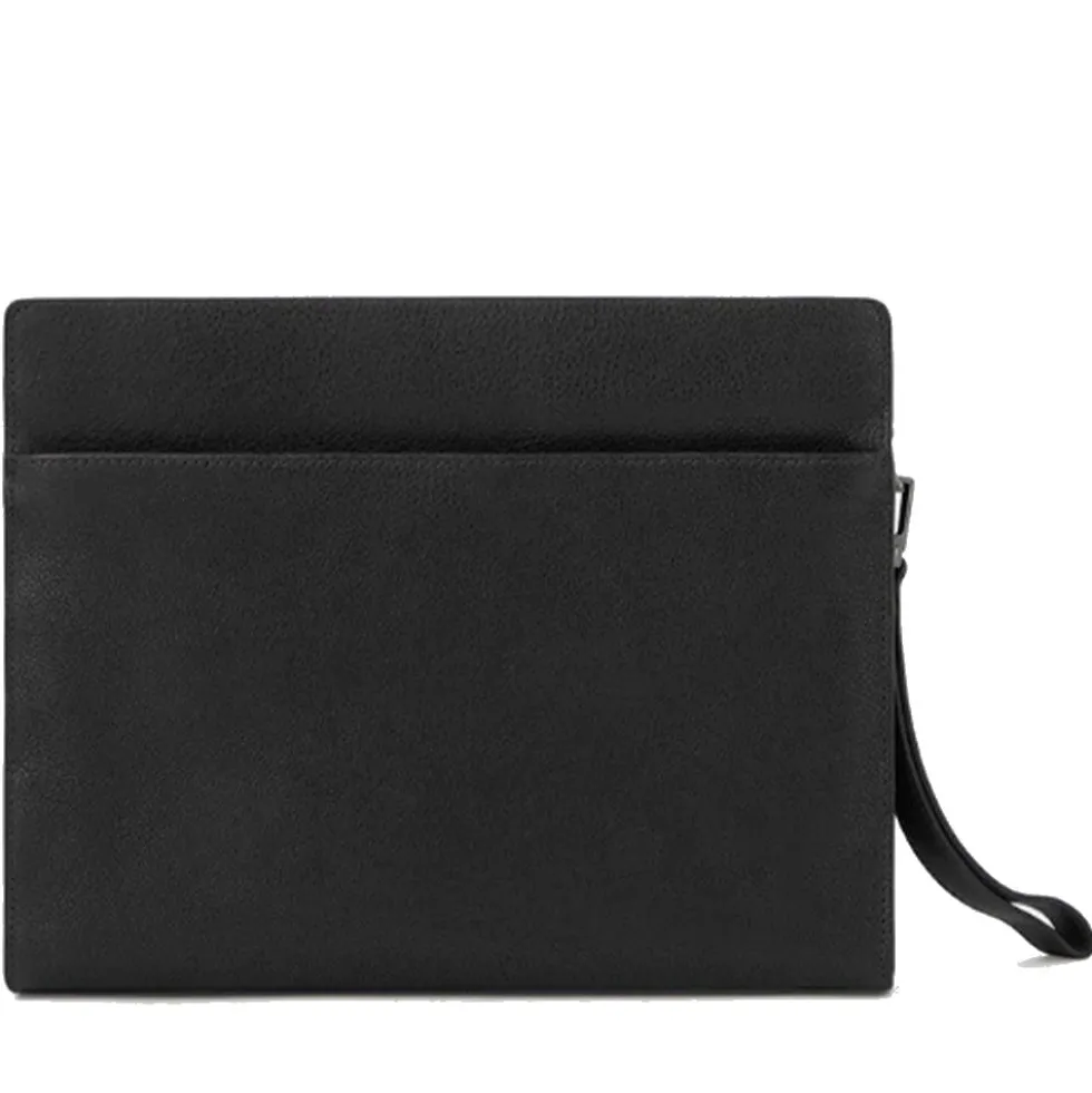Pochette PIQUADRO porta iPad® Linea Paavo in Pelle Nera - AC5974S122
