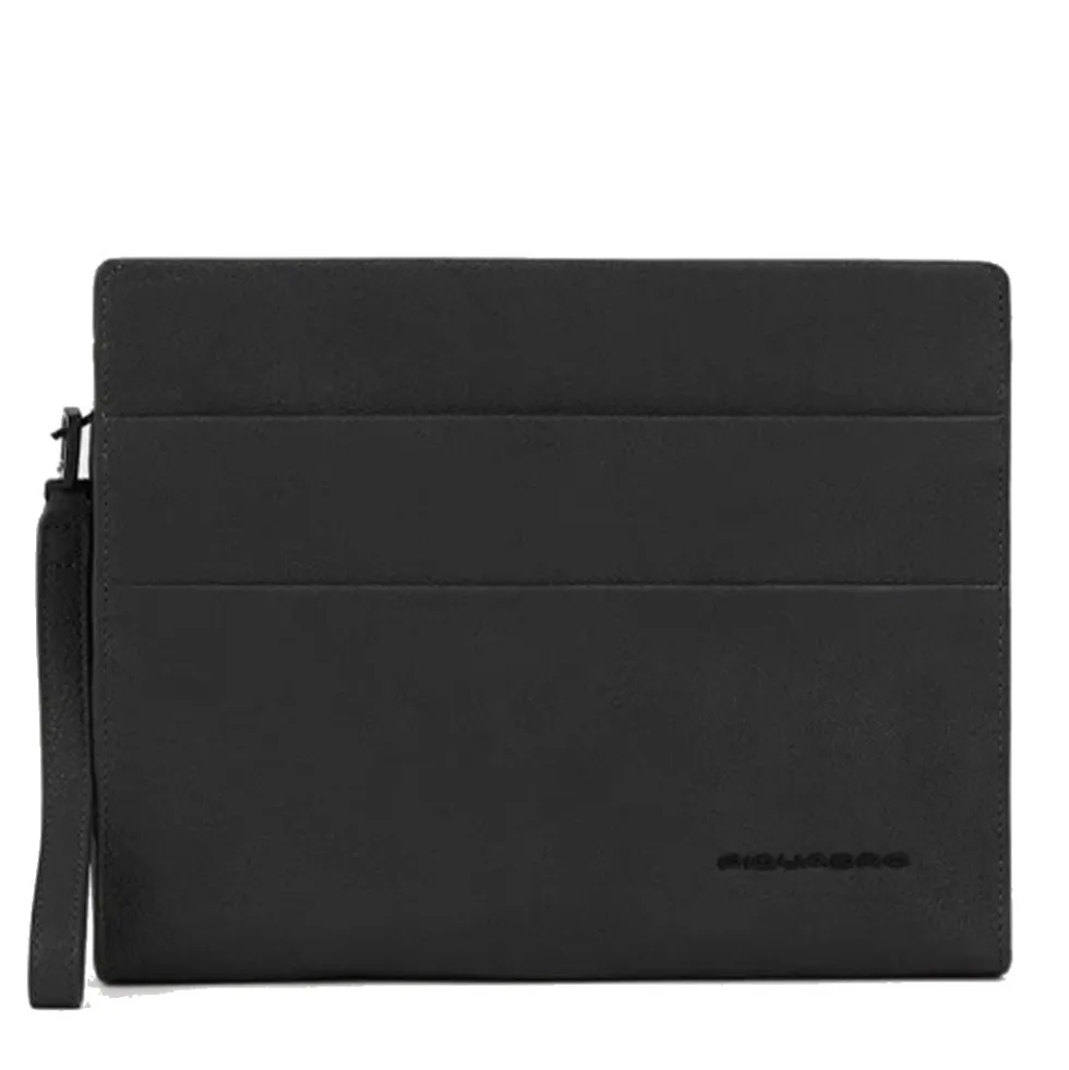 Pochette PIQUADRO porta iPad® Linea Paavo in Pelle Nera - AC5974S122