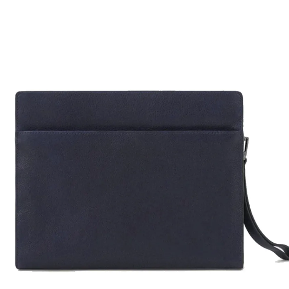 Pochette PIQUADRO porta iPad® Linea Paavo in Pelle Blu - AC5974S122