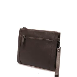 Pochette Uomo GIANNI CONTI in Pelle Dark Brown