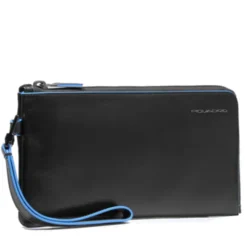 Pochette Uomo PIQUADRO in Pelle Linea Blue Square colore Nero - AC2648B2R