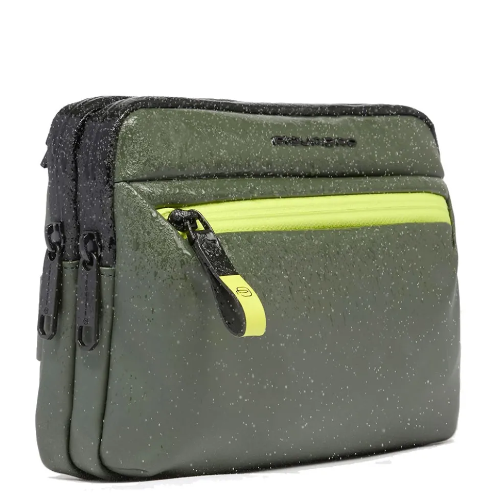 Pochette Uomo Piquadro in Tessuto colore Verde con Tracolla Linea Corner - AC6492C2OW