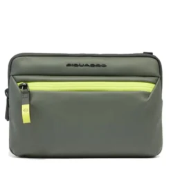 Pochette Uomo Piquadro in Tessuto colore Verde con Tracolla Linea Corner - AC6492C2OW
