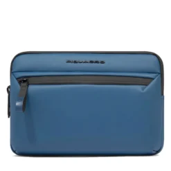 Pochette Uomo Piquadro in Tessuto colore Avio con Tracolla Linea Corner - AC6492C2OW