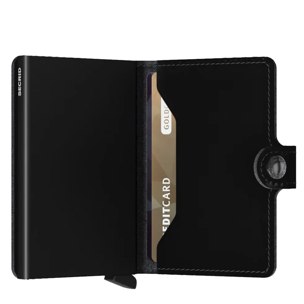 Porta Carte con Clip SECRID linea Miniwallet Matte Black con RFID