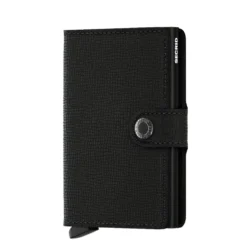 Porta Carte con Clip SECRID linea Miniwallet Crisple in Pelle Nero con RFID