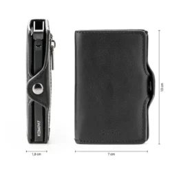 Portacarte KOMPAT linea Kompat S con RFID Colore Nero Carbon