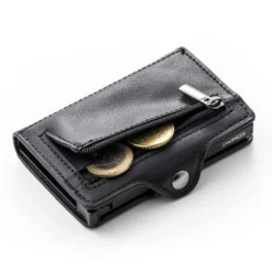 Portacarte KOMPAT linea Kompat S con RFID Colore Nero Carbon