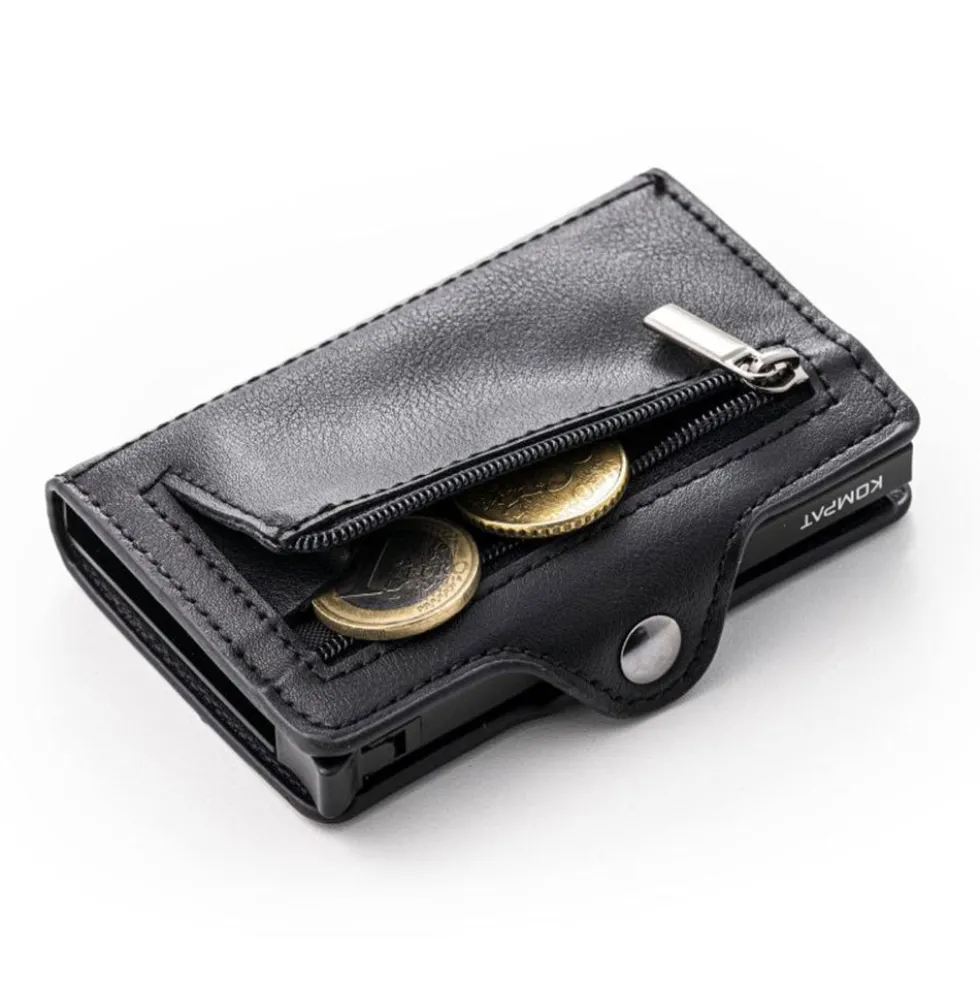 Portacarte KOMPAT linea Kompat S con RFID Colore Nero Carbon