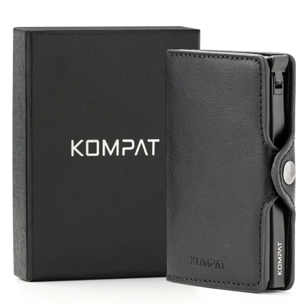 Portacarte KOMPAT linea Kompat S con RFID Colore Nero Carbon
