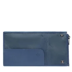 Portacarte PIQUADRO in Pelle e Alluminio con RFID Blu Linea Atlas - PP5585S138R