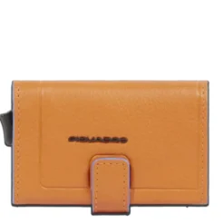 Portacarte PIQUADRO in Pelle e Alluminio con RFID Colore Arancione Linea Atlas - PP5649S138R