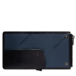 Portacarte PIQUADRO in Pelle e Alluminio con RFID Colore Nero Linea Solm - PP5585S141R