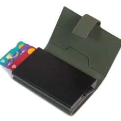 Portacarte PIQUADRO in Tessuto e Alluminio con RFID Colore Verde Linea Corner 2.0 - PP5649C2OWR