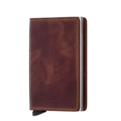 Porta Carte SECRID linea Vintage in Pelle Marrone con RFID