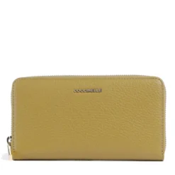 Portafoglio Donna COCCINELLE Zip Around in Pelle Seagrass Linea Metallic Soft