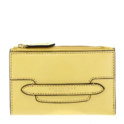 Portafoglio Donna con Bottone THE BRIDGE linea Lucrezia in Pelle Giallo Banana