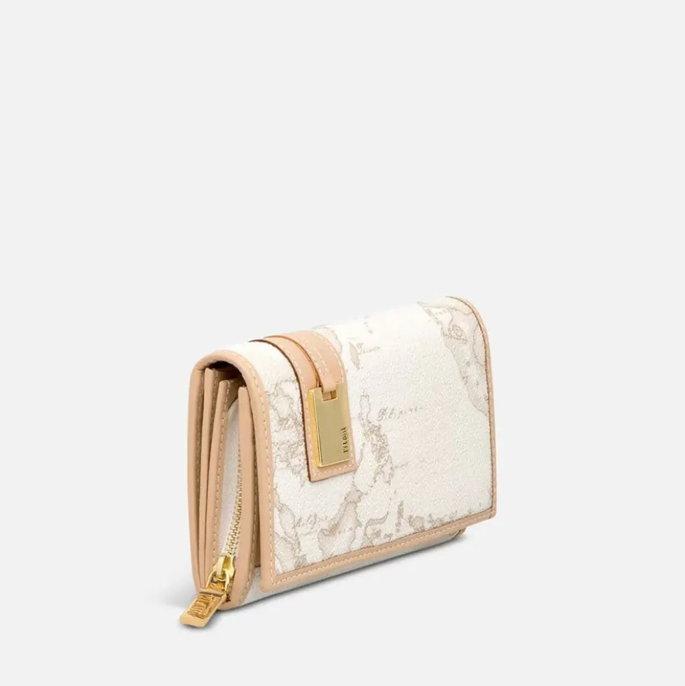 Portafoglio Donna con Bottone 1A Classe Alviero Martini stampa Geo White W025