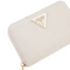 Portafoglio Donna GUESS Chiuso con Zip Linea Laurel Colore Ivory Misura Media