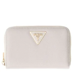 Portafoglio Donna GUESS Chiuso con Zip Linea Laurel Colore Ivory Misura Media