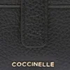 Portafoglio Donna Mini COCCINELLE in Pelle Colore Nero Linea Metallic Soft