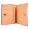 Portafoglio Donna Mini COCCINELLE in Pelle Linea Metallic Soft colore Sunrise Chiuso con Bottone