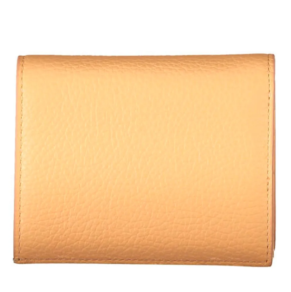 Portafoglio Donna Mini COCCINELLE in Pelle Linea Metallic Soft colore Sunrise Chiuso con Bottone