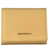 Portafoglio Donna Mini COCCINELLE in Pelle Linea Metallic Soft colore Fresh Beige Chiuso con Bottone
