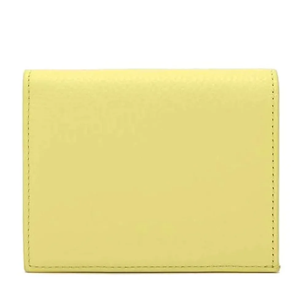 Portafoglio Donna Mini COCCINELLE in Pelle Linea Metallic Soft colore Lime Wash Chiuso