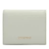 Portafoglio Donna Mini COCCINELLE in Pelle Linea Metallic Soft colore Celadon Green Chiuso con Bottone