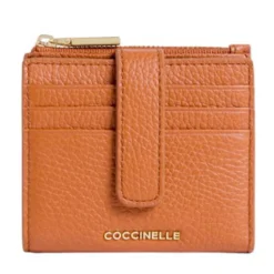 Portafoglio Donna Mini COCCINELLE in Pelle Colore Crab Linea Metallic Soft