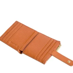 Portafoglio Donna Mini COCCINELLE in Pelle Colore Crab Linea Metallic Soft