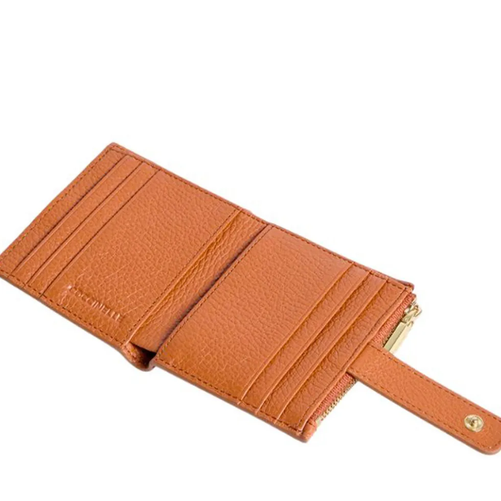 Portafoglio Donna Mini COCCINELLE in Pelle Colore Crab Linea Metallic Soft
