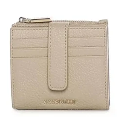 Portafoglio Donna Mini COCCINELLE in Pelle Colore Sandshell Linea Metallic Soft
