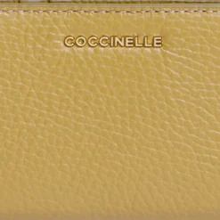 Portafoglio Donna Piatto COCCINELLE in Pelle Seagrass Linea Metallic Soft