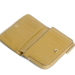 Portafoglio Donna Piatto COCCINELLE in Pelle Seagrass Linea Metallic Soft