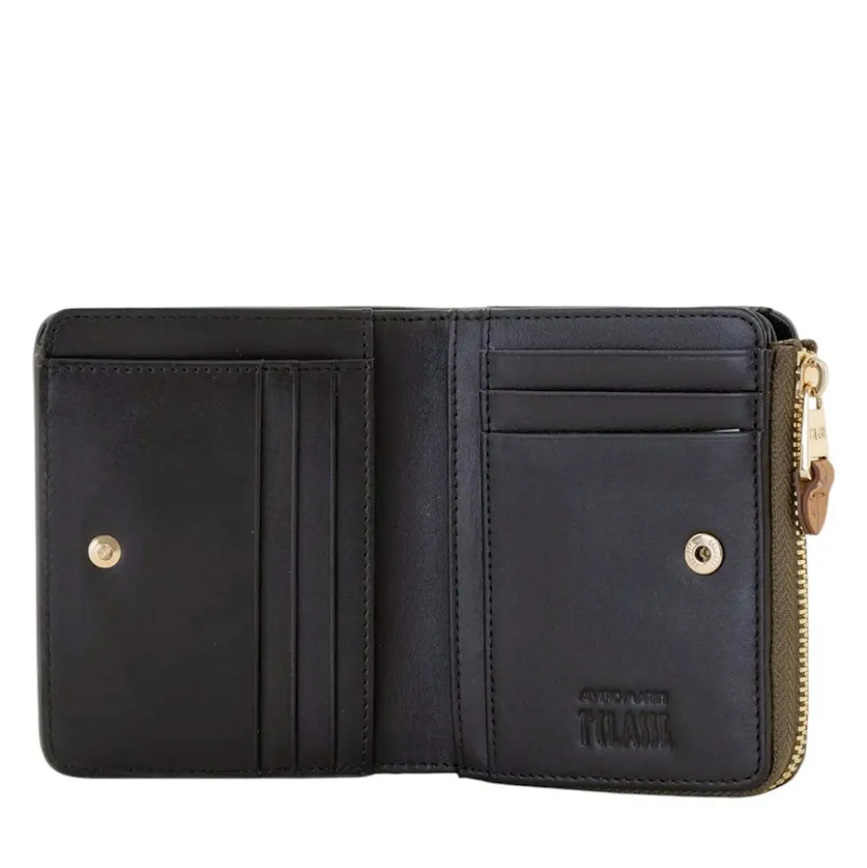 Portafoglio Donna Piccolo con Zip 1A Classe Alviero Martini linea Windy City Verde Muschio PO93