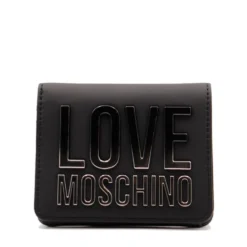 Portafoglio Donna Piccolo LOVE MOSCHINO Nero con Logo Lettering Sfumato