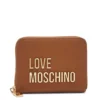 Portafoglio Donna Piccolo Zip Around LOVE MOSCHINO linea Bold Love color Cuoio