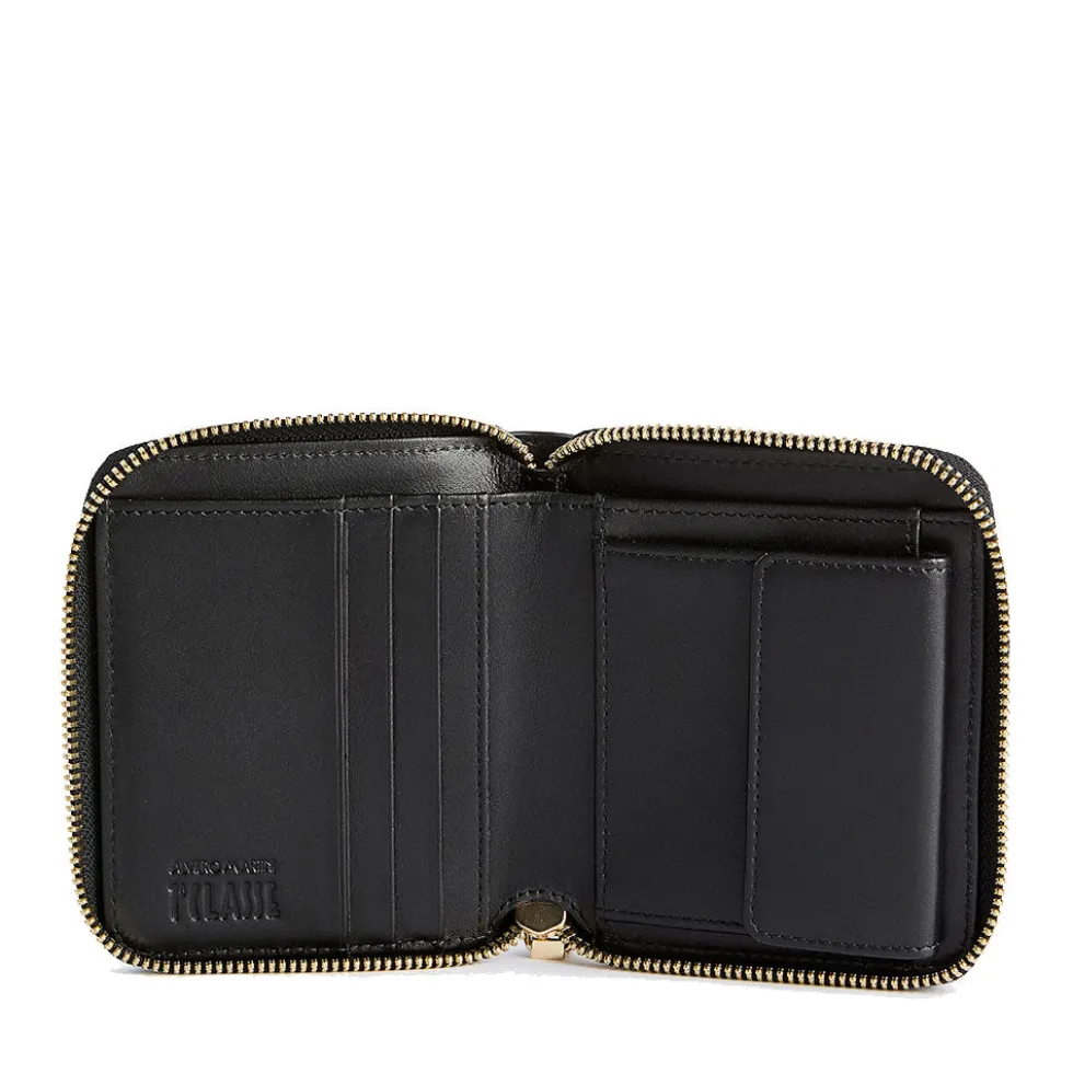 Portafoglio Donna Piccolo Zip Around 1A Classe Alviero Martini linea Folk Geo Night Nero PO98