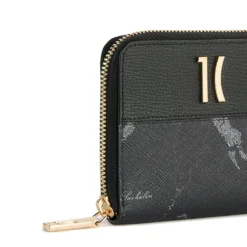 Portafoglio Donna Piccolo Zip Around 1A Classe Alviero Martini linea Folk Geo Night Nero PO98