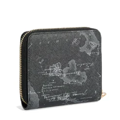 Portafoglio Donna Piccolo Zip Around 1A Classe Alviero Martini linea Folk Geo Night Nero PO98