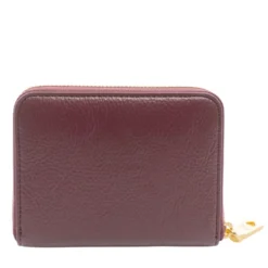 Portafoglio Donna Piccolo Zip Around LOVE MOSCHINO color Vino con Placca Logata