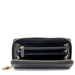 Portafoglio Donna Zip Around 1A Classe Alviero Martini linea Castle Leather in Pelle Nera PP09