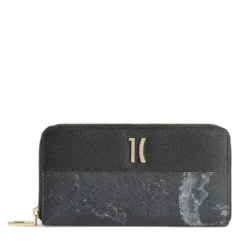 Portafoglio Donna Zip Around 1A Classe Alviero Martini linea Folk Geo Night Nero PO97