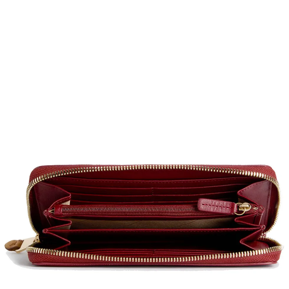 Portafoglio Donna Zip Around 1A Classe Alviero Martini linea Windy City Rosso Acero PM75