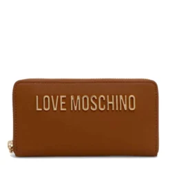 Portafoglio Donna Zip Around LOVE MOSCHINO linea Bold Love color Castagna